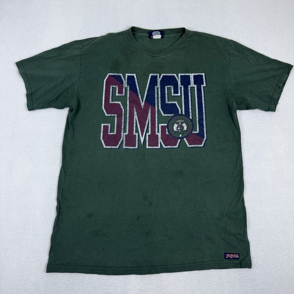 Vintage 90s JanSport SMSU Southwest Missouri State University T Shirt Mens L USA